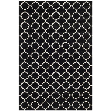 Safavieh Chatham Hand Tufted Square Rug- Black - Ivory- 7 x 7 ft. CHT717K-7SQ